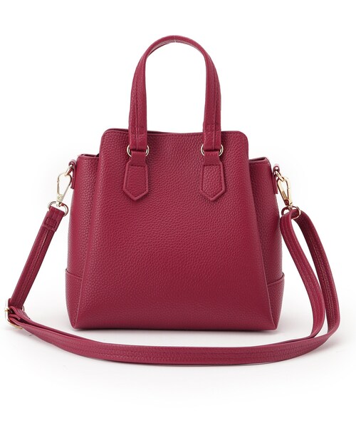 ITS'DEMO（イッツデモ）の「＜楽もち＞軽量PU三層2WAYトート（ハンドバッグ・レディース・ワインレッド/ライトグレー/ブラック・00）」の19枚目の写真