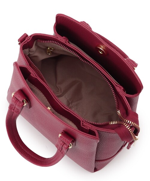 ITS'DEMO（イッツデモ）の「＜楽もち＞軽量PU三層2WAYトート（ハンドバッグ・レディース・ワインレッド/ライトグレー/ブラック・00）」の21枚目の写真