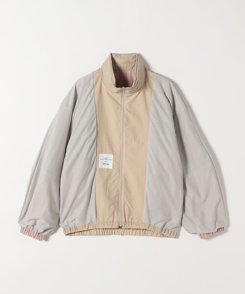 SHIPS any:〈洗濯機可能〉ナイロン スタンドカラー 配色 ジップ
