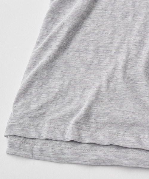 UNFIL(アンフィル)の「UNFIL アンフィル / fine slub yarn layered top ファインスラブヤーンレイヤードトップス / WXSP-UW141(Tシャツ/カットソー・レディース・ライトグレー/コバルトブルー/キャメル・1)」の9枚目の写真