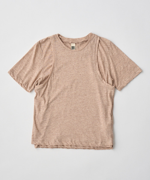 UNFIL(アンフィル)の「UNFIL アンフィル / fine slub yarn layered top ファインスラブヤーンレイヤードトップス / WXSP-UW141(Tシャツ/カットソー・レディース・ライトグレー/コバルトブルー/キャメル・1)」の11枚目の写真
