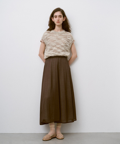 UNFIL(アンフィル)の「UNFIL アンフィル / fine slub yarn layered top ファインスラブヤーンレイヤードトップス / WXSP-UW141(Tシャツ/カットソー・レディース・ライトグレー/コバルトブルー/キャメル・1)」の12枚目の写真
