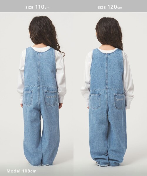 デニム サロペット / キッズ 100cm-160cm（サロペット/オーバーオール
