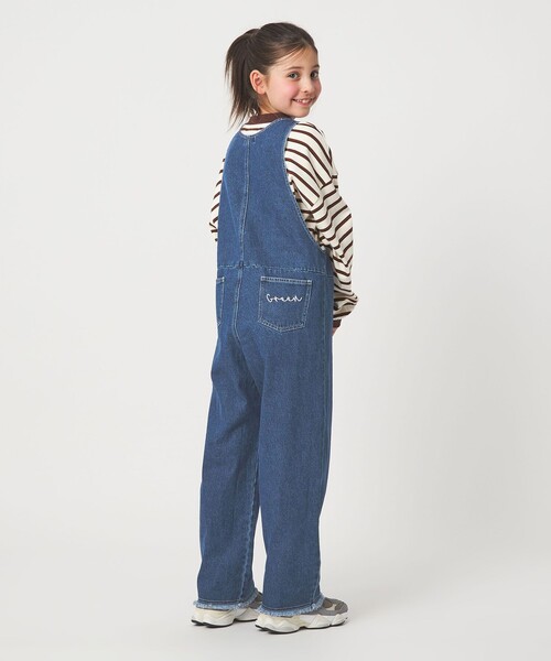 green label relaxing（グリーンレーベルリラクシング）の「デニム サロペット / キッズ  100cm-160cm（サロペット/オーバーオール・キッズ・ライトブルー/コバルトブルー・160cm/120cm/140cm/100cm/150cm/130cm/110cm）」の3枚目の写真