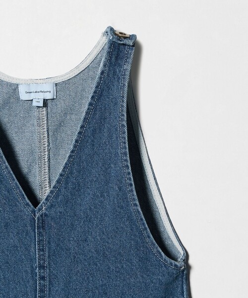 green label relaxing（グリーンレーベルリラクシング）の「デニム サロペット / キッズ  100cm-160cm（サロペット/オーバーオール・キッズ・ライトブルー/コバルトブルー・160cm/120cm/140cm/100cm/150cm/130cm/110cm）」の10枚目の写真