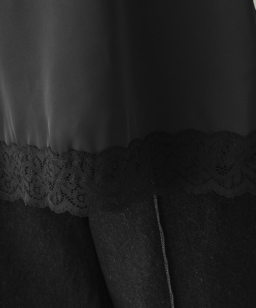 RAGEBLUE(レイジブルー)の「ランジェリーキャミワンピース(キャミソール・レディース・ブラック/ブルー/オフホワイト・FREE)」の15枚目の写真