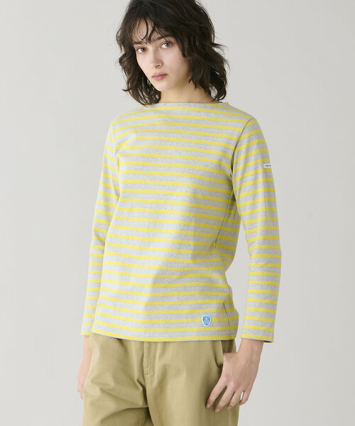 ORCIVAL（オーシバル）の「ORCIVAL | コットンロード ボートネック フレンチバスクTシャツ WOMEN（Tシャツ/カットソー・レディース・ブラック/ホワイト系その他5/イエロー系その他/ブルー系その他2/ブラック系その他/ブルー系その他/ホワイト/レッド系その他/グレー系その他・2/1）」の8枚目の写真