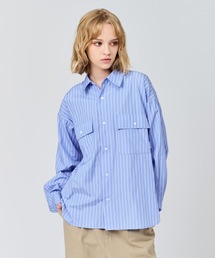 WETTEMPT | DOUBLE POCKET STRIPE SHIRT / ダブルポケットストライプシャツ(シャツ/ブラウス)