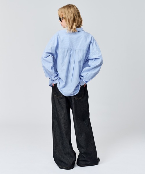 WETTEMPT（ウィテンプト）の「DOUBLE POCKET STRIPE SHIRT / ダブルポケットストライプシャツ（シャツ/ブラウス・メンズ・サックスブルー/ブルー・SMALL/MEDIUM/LARGE）」の8枚目の写真