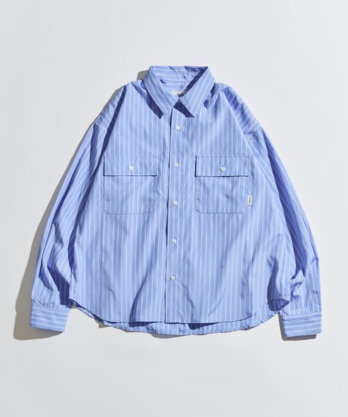 WETTEMPT（ウィテンプト）の「DOUBLE POCKET STRIPE SHIRT / ダブルポケットストライプシャツ（シャツ/ブラウス・メンズ・サックスブルー/ブルー・SMALL/MEDIUM/LARGE）」の22枚目の写真