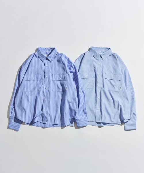 WETTEMPT（ウィテンプト）の「DOUBLE POCKET STRIPE SHIRT / ダブルポケットストライプシャツ（シャツ/ブラウス・メンズ・サックスブルー/ブルー・SMALL/MEDIUM/LARGE）」の17枚目の写真