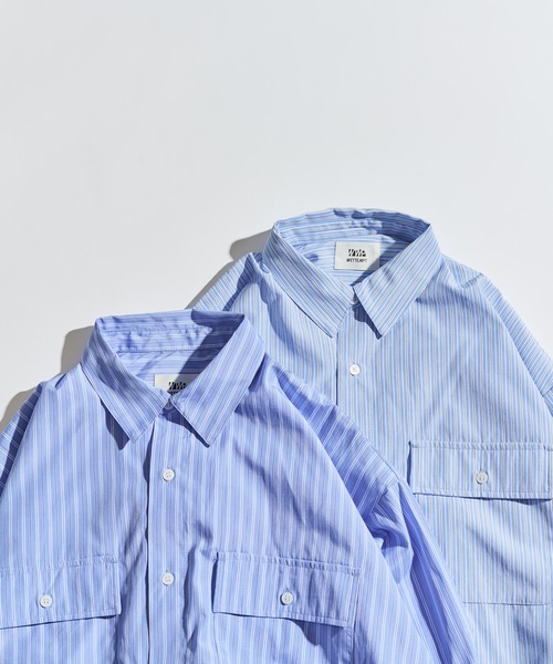 WETTEMPT（ウィテンプト）の「DOUBLE POCKET STRIPE SHIRT / ダブルポケットストライプシャツ（シャツ/ブラウス・メンズ・サックスブルー/ブルー・SMALL/MEDIUM/LARGE）」の18枚目の写真