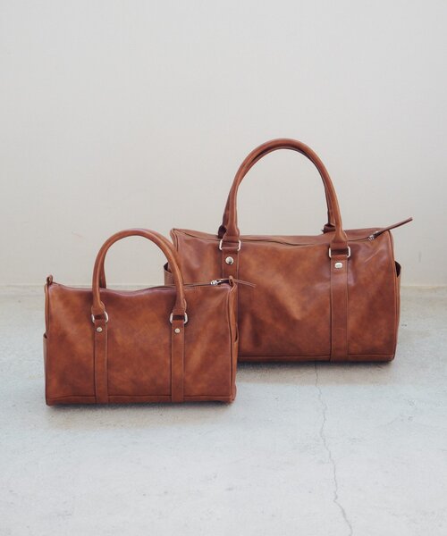 Kastane（カスタネ）の「【500mlペットボトル収納可】スタッズボストンバッグ（ボストンバッグ・レディース・ブラウン/ブラック・FREE）」の7枚目の写真