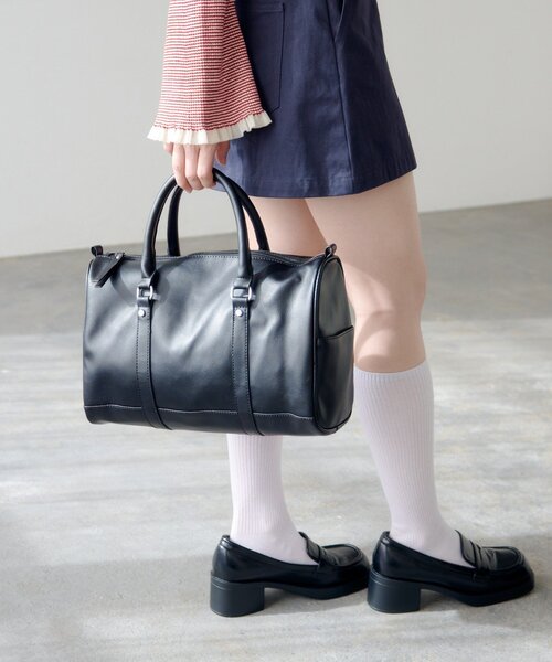 Kastane（カスタネ）の「【500mlペットボトル収納可】スタッズボストンバッグ（ボストンバッグ・レディース・ブラウン/ブラック・FREE）」の9枚目の写真