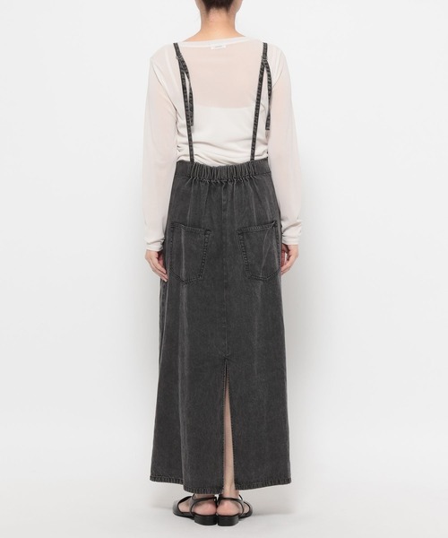 LOWRYS FARM（ローリーズファーム）の「デニムジャンスカ 637586（ワンピース・レディース・ブラック/ライトブルー/ブルー・FREE）」の6枚目の写真