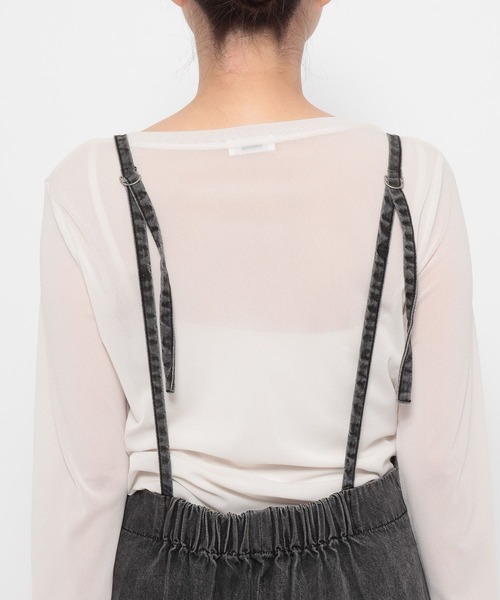 LOWRYS FARM（ローリーズファーム）の「デニムジャンスカ 637586（ワンピース・レディース・ブラック/ライトブルー/ブルー・FREE）」の12枚目の写真