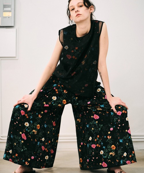 NOISE MAKER(ノイズメーカー)の「ボタニカルレイヤードノースリーブ【MADE IN JAPAN】(Tシャツ/カットソー・レディース・ブラック/オフホワイト・FREE)」の15枚目の写真