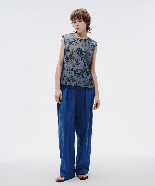 NOISE MAKER(ノイズメーカー)の「ボタニカルレイヤードノースリーブ【MADE IN JAPAN】(Tシャツ/カットソー・レディース・ブラック/オフホワイト・FREE)」の3枚目の写真