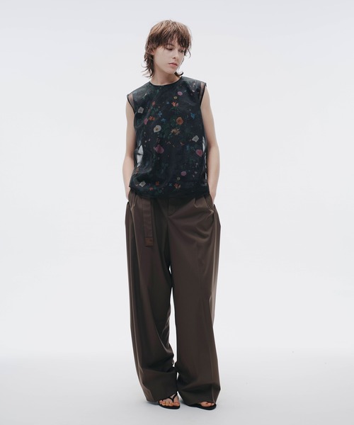 NOISE MAKER(ノイズメーカー)の「ボタニカルレイヤードノースリーブ【MADE IN JAPAN】(Tシャツ/カットソー・レディース・ブラック/オフホワイト・FREE)」の13枚目の写真