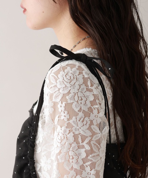 RAGEBLUE(レイジブルー)の「ギャザードットキャミワンピース/セットアップ対応(ワンピース・レディース・ブラック/ネイビー・FREE)」の14枚目の写真