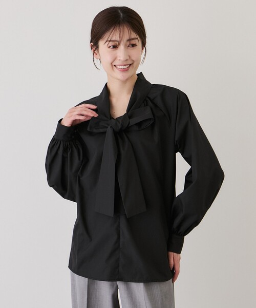 Jayro（ジャイロ）の「2WAYボウタイリボンブラウス（シャツ/ブラウス・レディース・ホワイト系その他/ブラック/ブルー・M）」の11枚目の写真