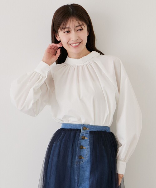 Jayro（ジャイロ）の「2WAYボウタイリボンブラウス（シャツ/ブラウス・レディース・ホワイト系その他/ブラック/ブルー・M）」の20枚目の写真