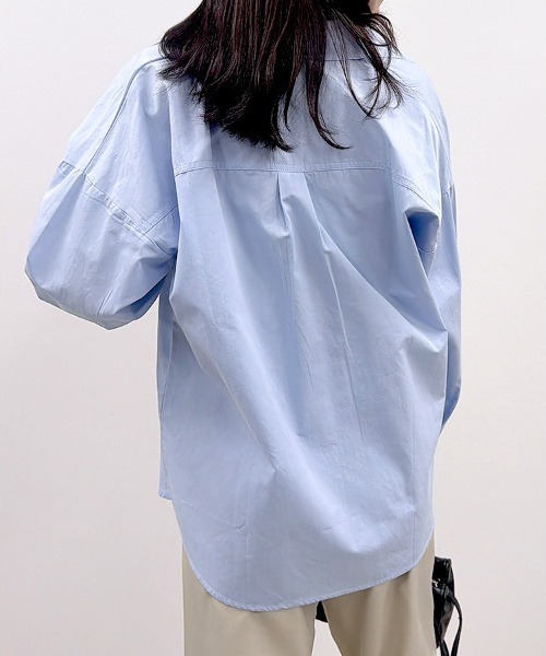 CLOTHY(クロシィ)の「【風をまとう、淡色シャツ。】カラーシャツ(シャツ/ブラウス・レディース・ブルー/オフホワイト/イエロー/ピンク/グリーン・FREE)」の17枚目の写真