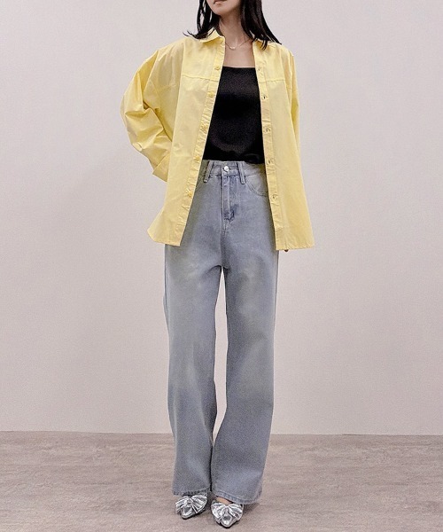 CLOTHY(クロシィ)の「【風をまとう、淡色シャツ。】カラーシャツ(シャツ/ブラウス・レディース・ブルー/オフホワイト/イエロー/ピンク/グリーン・FREE)」の22枚目の写真