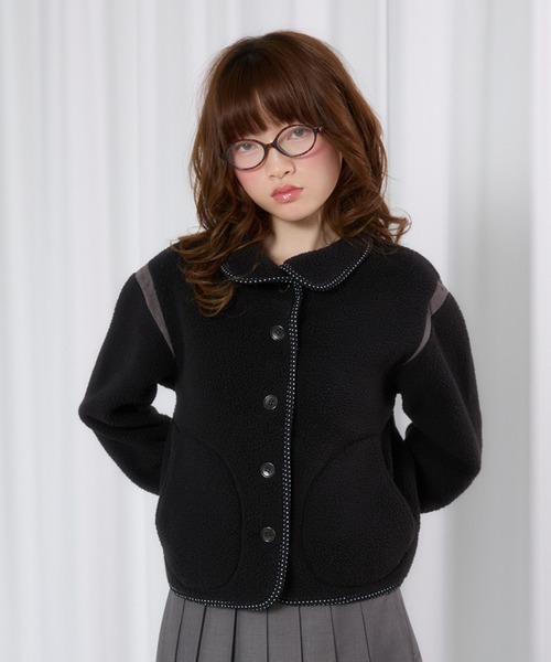 FCMM(エフシーエムエム)の「【日本限定】FLEECE JACKET /フリースジャケット(その他アウター・レディース・アイボリー/ブラック・MEDIUM/SMALL)」の2枚目の写真
