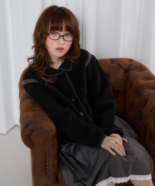 FCMM(エフシーエムエム)の「【日本限定】FLEECE JACKET /フリースジャケット(その他アウター・レディース・アイボリー/ブラック・MEDIUM/SMALL)」の4枚目の写真