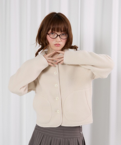 FCMM(エフシーエムエム)の「【日本限定】FLEECE JACKET /フリースジャケット(その他アウター・レディース・アイボリー/ブラック・MEDIUM/SMALL)」の19枚目の写真