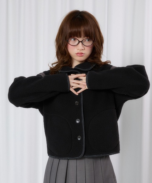 FCMM(エフシーエムエム)の「【日本限定】FLEECE JACKET /フリースジャケット(その他アウター・レディース・アイボリー/ブラック・MEDIUM/SMALL)」の14枚目の写真