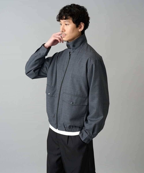 a.v.v（アーヴェヴェ）の「【イージーケア/洗濯機で洗える/毛玉になりにくい】ワイドシルエットショートブルゾン（その他アウター・メンズ・ネイビー・48/46）」の6枚目の写真