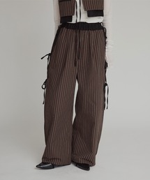 W:Huku | 【W:Huku / ブロードストライプ】サイド リボン パンツ / Broad Stripe Side Ribbon Pants(その他パンツ)