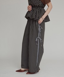 W:Huku | 【W:Huku / ブロードストライプ】サイド リボン パンツ / Broad Stripe Side Ribbon Pants(その他パンツ)