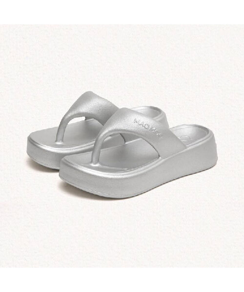MAC MOC(マックモック)の「Kkomulock 超軽量EVAちょりサンダル_4color 5cm(サンダル・レディース・ブラック/Cream/ベージュ/シルバー・36/38/40)」の4枚目の写真
