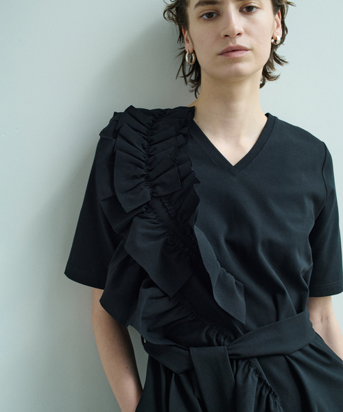 VERMEIL par iena（ヴェルメイユパーイエナ）の「Psophia ソフィア ドレス 505DRS2823（ワンピース・レディース・ブラック・MEDIUM/SMALL）」の3枚目の写真