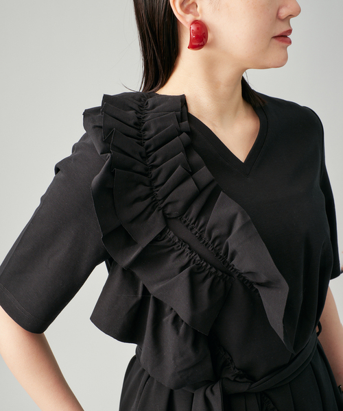 VERMEIL par iena（ヴェルメイユパーイエナ）の「Psophia ソフィア ドレス 505DRS2823（ワンピース・レディース・ブラック・MEDIUM/SMALL）」の7枚目の写真