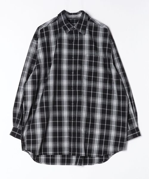 BURLAP OUTFITTER(バーラップアウトフィッター)の「BURLAPOUTFITTER - L/S SEERSUCKER PLAID B.B. SHIRT(シャツ/ブラウス・メンズ・ブラック系1/ネイビー系1/ホワイト系その他・LARGE/MEDIUM)」の1枚目の写真