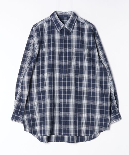 BURLAP OUTFITTER(バーラップアウトフィッター)の「BURLAPOUTFITTER - L/S SEERSUCKER PLAID B.B. SHIRT(シャツ/ブラウス・メンズ・ブラック系1/ネイビー系1/ホワイト系その他・LARGE/MEDIUM)」の3枚目の写真