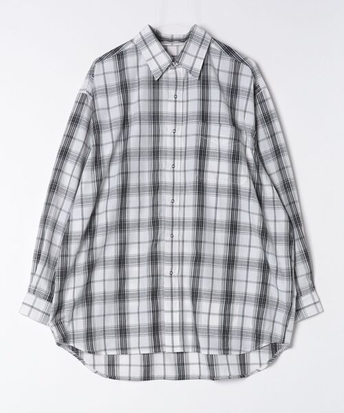 BURLAP OUTFITTER(バーラップアウトフィッター)の「BURLAPOUTFITTER - L/S SEERSUCKER PLAID B.B. SHIRT(シャツ/ブラウス・メンズ・ブラック系1/ネイビー系1/ホワイト系その他・LARGE/MEDIUM)」の2枚目の写真