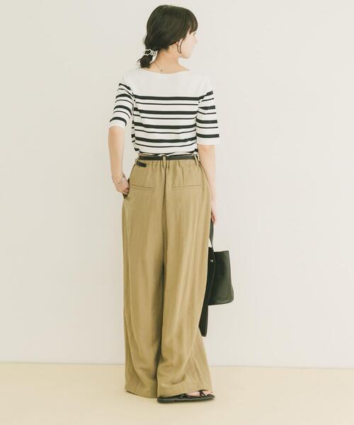 ITEMS URBANRESEARCH(アイテムズ アーバンリサーチ)の「タックギャザーパンツ(その他パンツ・レディース・ベージュ/ボルドー/ブラック・FREE/TALL)」の6枚目の写真
