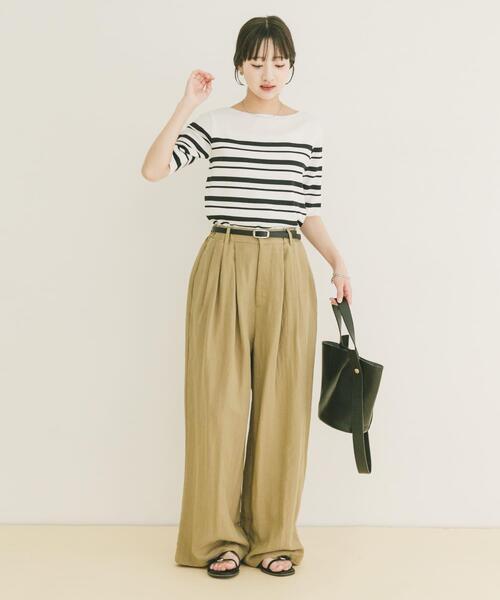 ITEMS URBANRESEARCH(アイテムズ アーバンリサーチ)の「タックギャザーパンツ(その他パンツ・レディース・ベージュ/ボルドー/ブラック・FREE/TALL)」の7枚目の写真