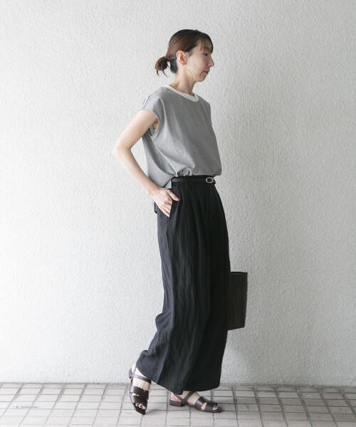 ITEMS URBANRESEARCH(アイテムズ アーバンリサーチ)の「タックギャザーパンツ(その他パンツ・レディース・ベージュ/ボルドー/ブラック・FREE/TALL)」の14枚目の写真