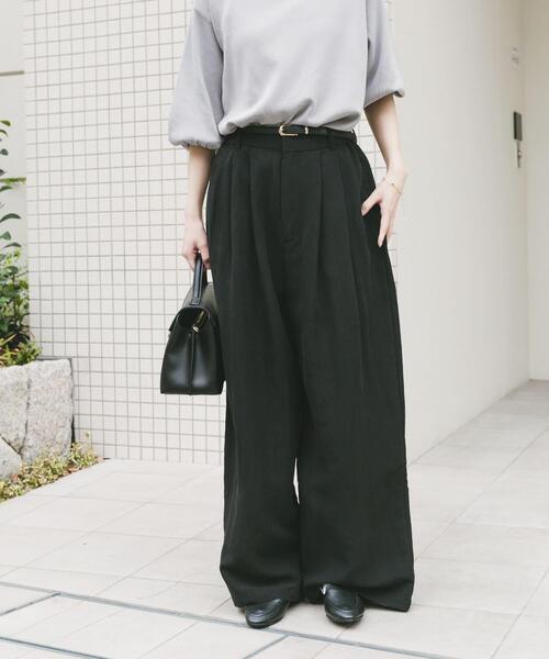 ITEMS URBANRESEARCH(アイテムズ アーバンリサーチ)の「タックギャザーパンツ(その他パンツ・レディース・ベージュ/ボルドー/ブラック・FREE/TALL)」の16枚目の写真