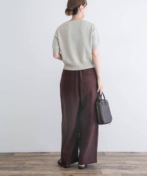 ITEMS URBANRESEARCH(アイテムズ アーバンリサーチ)の「タックギャザーパンツ(その他パンツ・レディース・ベージュ/ボルドー/ブラック・FREE/TALL)」の5枚目の写真