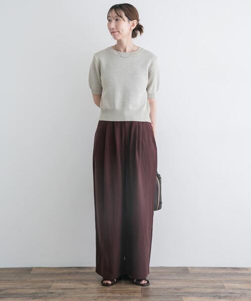 ITEMS URBANRESEARCH(アイテムズ アーバンリサーチ)の「タックギャザーパンツ(その他パンツ・レディース・ベージュ/ボルドー/ブラック・FREE/TALL)」の6枚目の写真