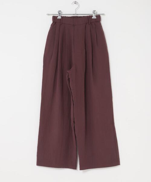 ITEMS URBANRESEARCH(アイテムズ アーバンリサーチ)の「タックギャザーパンツ(その他パンツ・レディース・ベージュ/ボルドー/ブラック・FREE/TALL)」の9枚目の写真