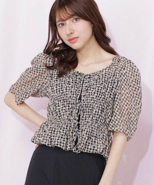 JILL by JILL STUART（ジルバイジルスチュアート）の「シャーリングボレロアンサンブル（シャツ/ブラウス・レディース・ブルー系その他/ベージュ系その他/ホワイト系その他・FREE）」の2枚目の写真