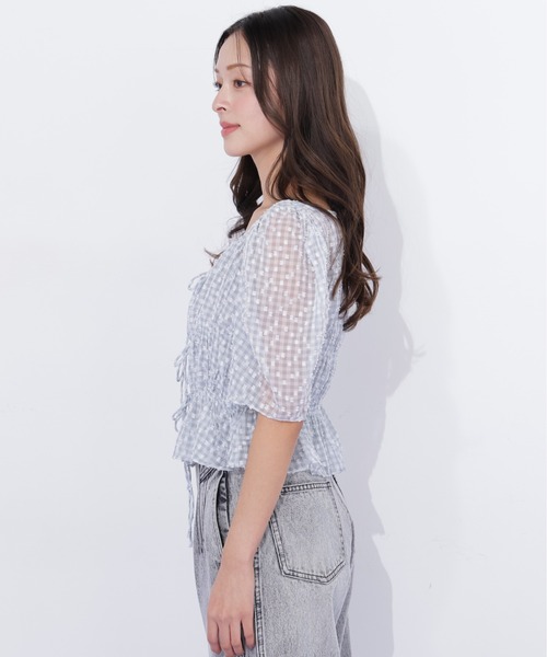 JILL by JILL STUART（ジルバイジルスチュアート）の「シャーリングボレロアンサンブル（シャツ/ブラウス・レディース・ブルー系その他/ベージュ系その他/ホワイト系その他・FREE）」の9枚目の写真